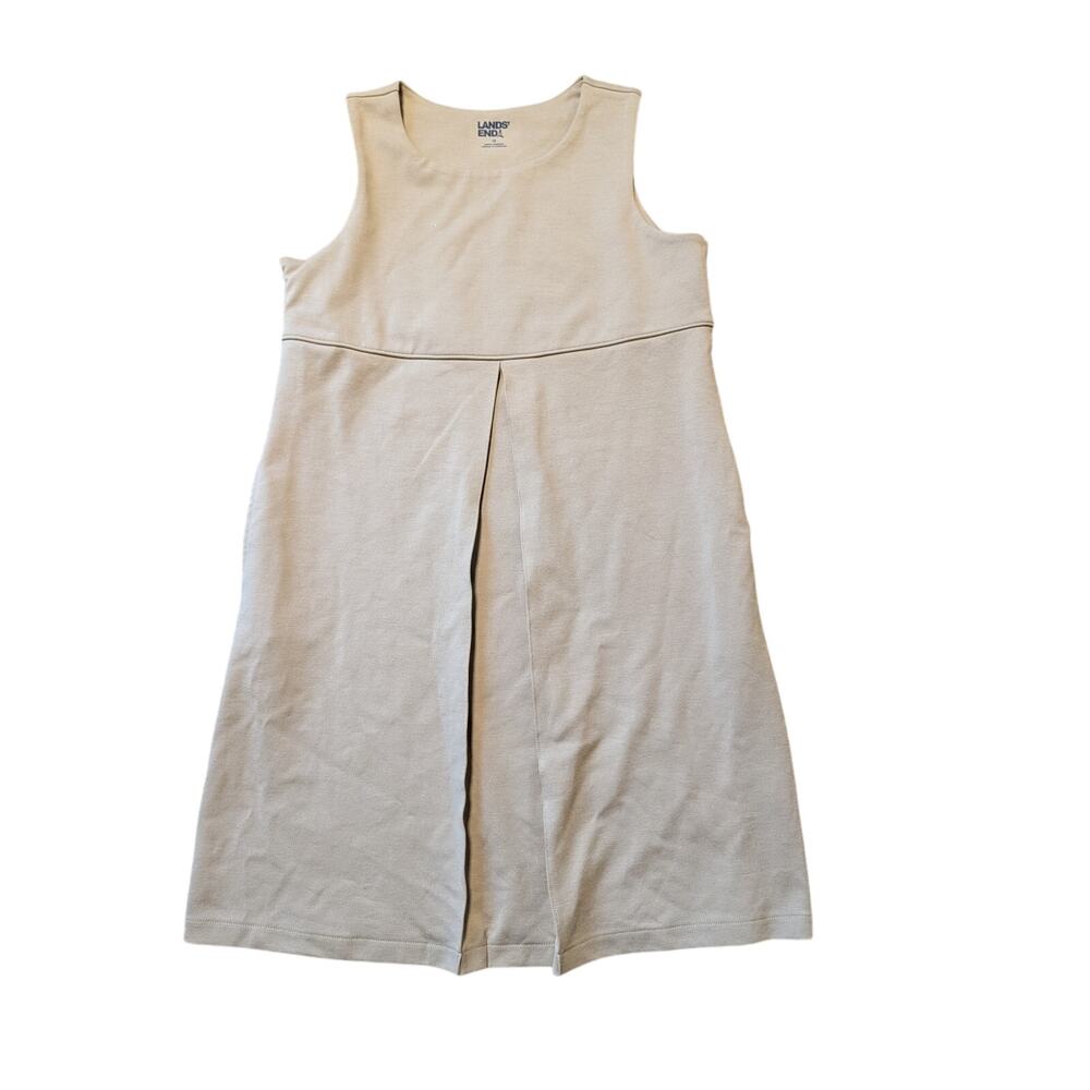 Lands End Girls khaki/tan dress/jumper, uniform, School, 12, sleeveless